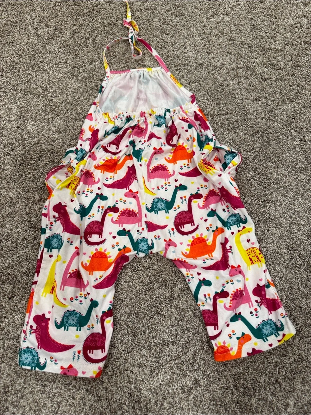 2 - Girls' Navy Patriotic and Dino Print Halter Romper